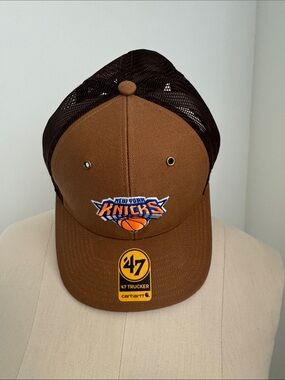 Carhartt Brown & Dark Brown New York Knicks Trucker Cap